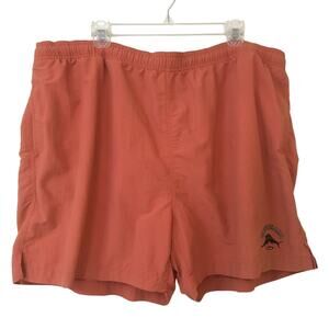 Tommy Bahama Relax Coral Orange XXL Swim Shorts Trunks Elastic Draw String Waist